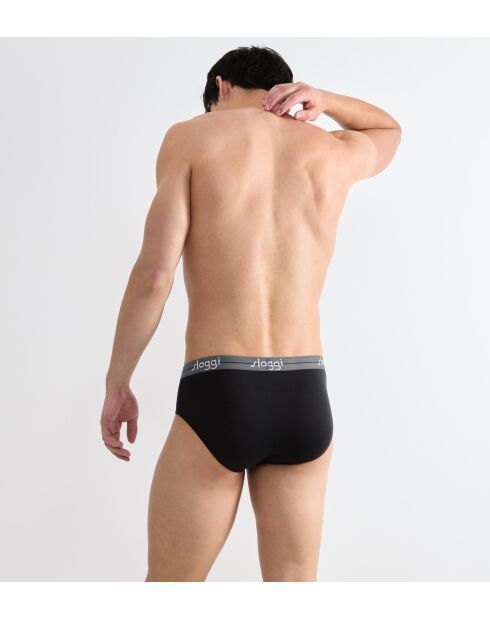 Set di 2 slip Midi Start Midi neri/grigi