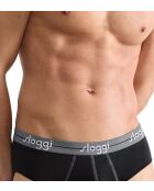 Set di 2 slip Midi Start Midi neri/grigi
