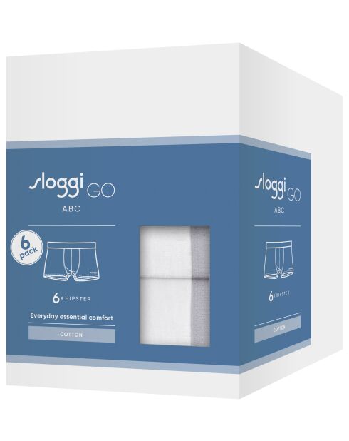 Set van 6 stuks Go Abc 2.0 witte boxershorts