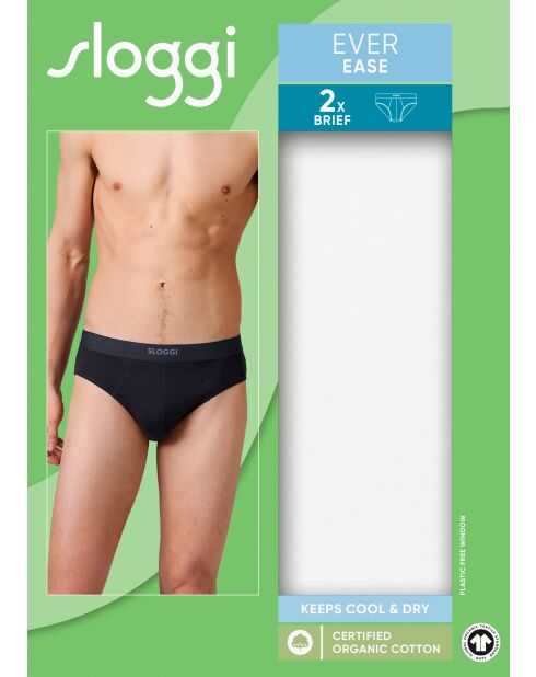 Confezione da 2 slip bianchi Ever Ease