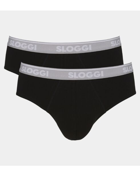Set di 2 slip midi neri Go Abc H