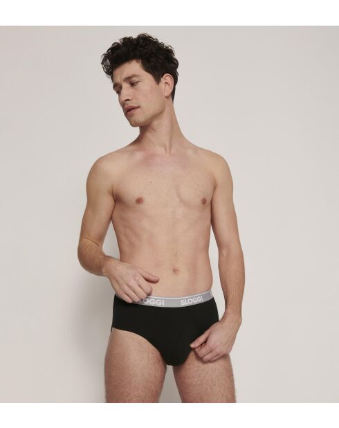 Set di 2 slip midi neri Go Abc H