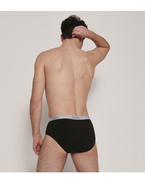 Set di 2 slip midi neri Go Abc H