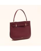 Sac à main Pilar en cuir bordeaux - 28,5x23,5x6 cm