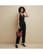 Sac à main Pilar en cuir bordeaux - 28,5x23,5x6 cm