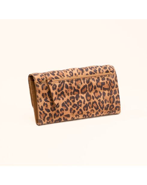 Portefeuille Ruth en cuir léopard - 19x11x3 cm