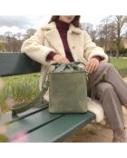 Sac seau Gwen en cuir argile - 21x20,4x9,7 cm