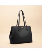 Sac à main Camille en cuir noir - 37,1x27,2x15 cm