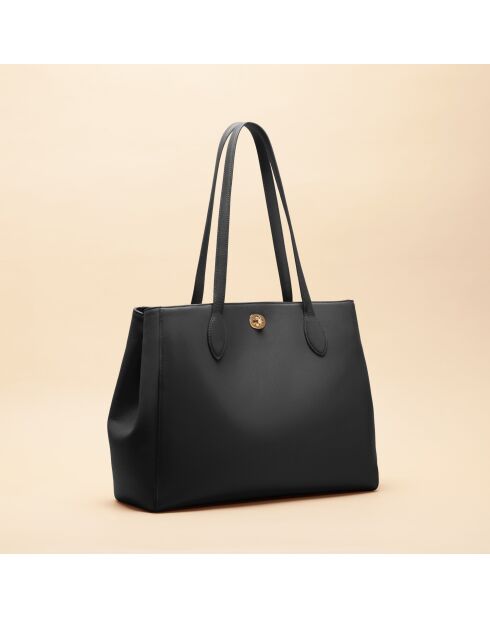 Sac à main Camille en cuir noir - 37,1x27,2x15 cm