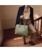 Sac à main Camille en cuir argile - 37,1x27,2x15 cm