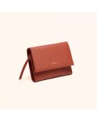 Portafoglio Emilie Brick in pelle - 13x10x2 cm