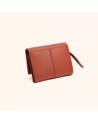 Portafoglio Emilie Brick in pelle - 13x10x2 cm