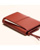 Portafoglio Emilie Brick in pelle - 13x10x2 cm