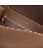 Bolso de hombro Ilona de piel taupe - 32,2x20x10 cm
