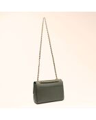 Sac porté épaule Paloma en cuir graphite - 21x14x6,5 cm