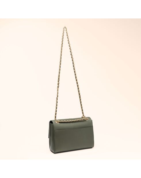 Sac porté épaule Paloma en cuir graphite - 21x14x6,5 cm