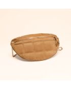 Sac banane Mado en cuir camel - 33x18x8,7 cm