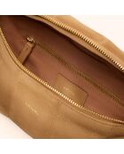 Sac banane Mado en cuir camel - 33x18x8,7 cm