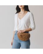 Sac banane Mado en cuir camel - 33x18x8,7 cm