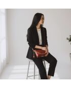 Sac bandoulière Emma en cuir brique - 21,7x15x4,3 cm