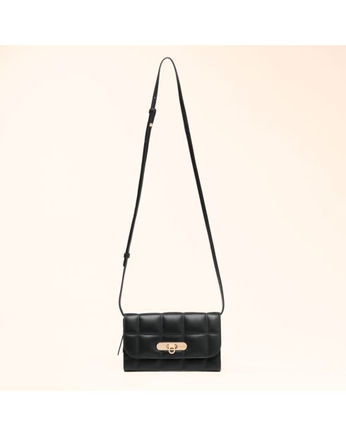 Portefeuille Ruth en cuir noir - 19x11x3 cm