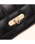 Portefeuille Ruth en cuir noir - 19x11x3 cm