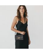 Portefeuille Ruth en cuir noir - 19x11x3 cm