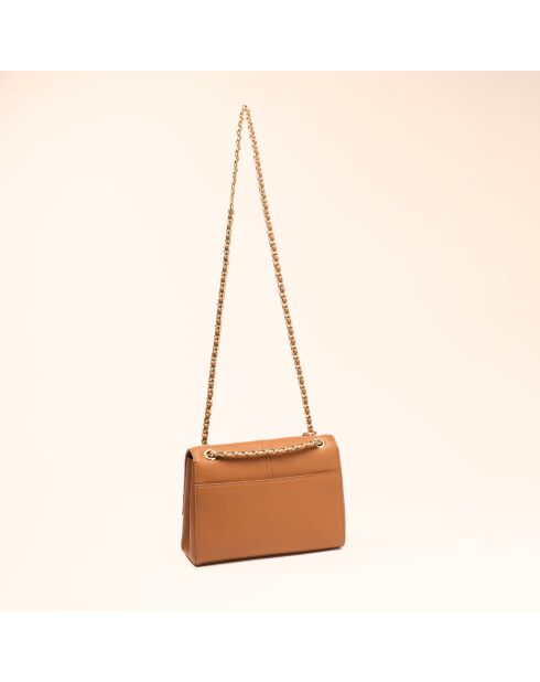 Sac porté épaule Paloma en cuir pécan - 21x14x6,5 cm