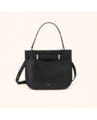 Sac à main Pilar en cuir noir - 28,5x23,5x6 cm