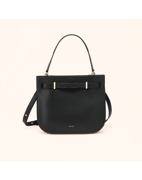 Sac à main Pilar en cuir noir - 28,5x23,5x6 cm