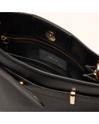 Sac à main Pilar en cuir noir - 28,5x23,5x6 cm