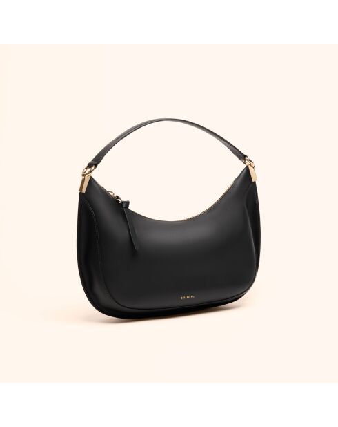 Ingrid schwarze Lederhandtasche - 31,5x16,6x8 cm