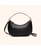Ingrid schwarze Lederhandtasche - 31,5x16,6x8 cm