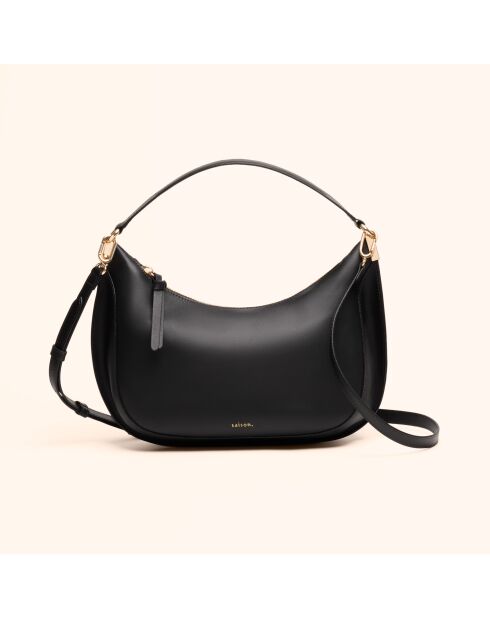 Ingrid schwarze Lederhandtasche - 31,5x16,6x8 cm