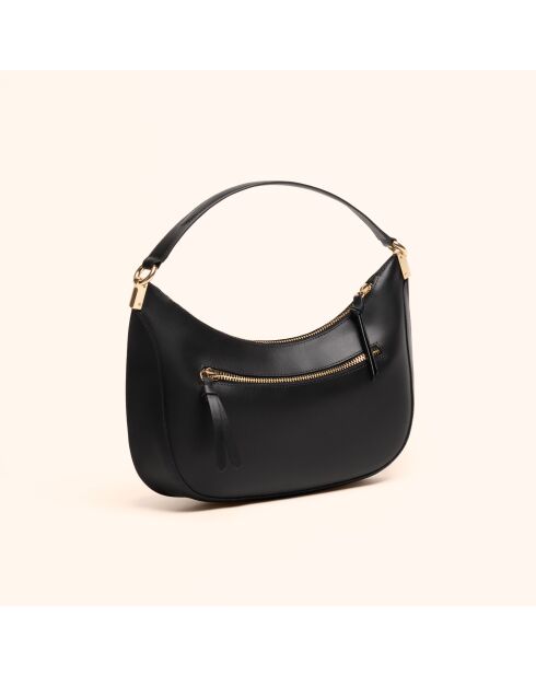 Ingrid schwarze Lederhandtasche - 31,5x16,6x8 cm