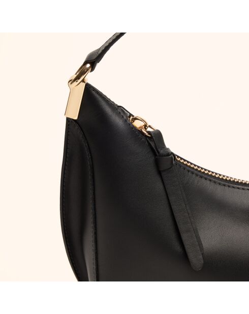Ingrid schwarze Lederhandtasche - 31,5x16,6x8 cm