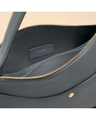 Sac porté épaule Maud en cuir neptune - 34x23,6x7,6 cm