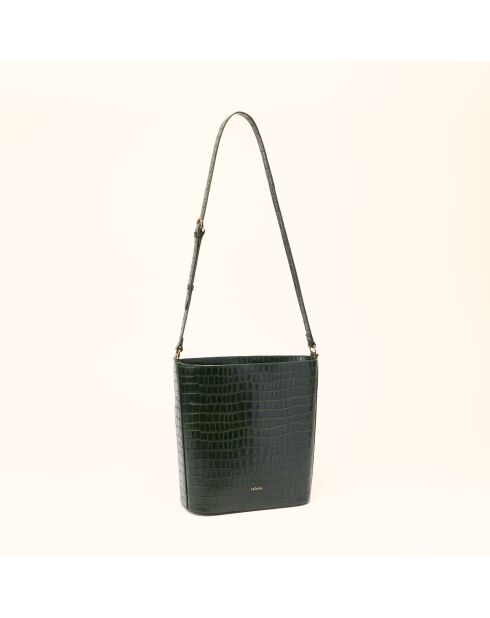 Borsa a secchiello Luz forest in pelle - 25x22x10 cm