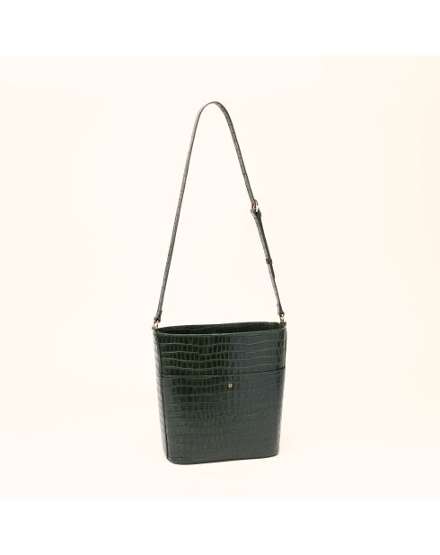 Borsa a secchiello Luz forest in pelle - 25x22x10 cm