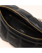 Sac banane Mado en cuir noir - 33x18x8,7 cm