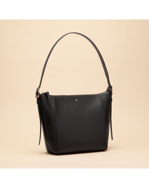 Hobo-Tasche Alma aus schwarzem Leder - 262 x 237 x 115 mm