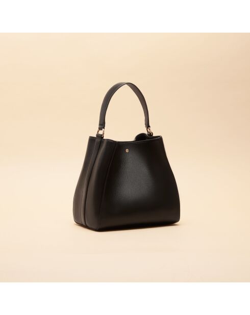 Sac à main Ada en cuir noir - 21,4x20,9x13 cm