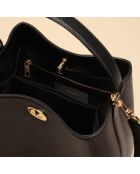 Sac à main Ada en cuir noir - 21,4x20,9x13 cm