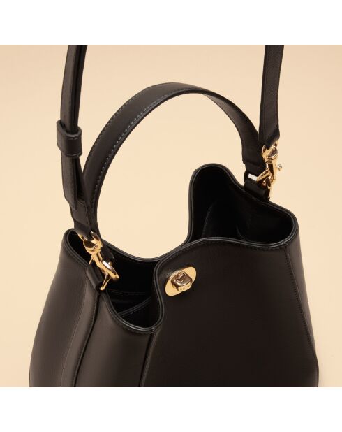 Sac à main Ada en cuir noir - 21,4x20,9x13 cm