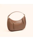 Borsa Ingrid in pelle taupe - 31,5x16,6x8 cm