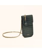 Pochette smartphone Chloé en cuir forêt - 19,6x10x2,1 cm