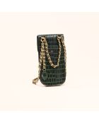 Pochette smartphone Chloé en cuir forêt - 19,6x10x2,1 cm