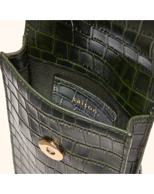 Pochette smartphone Chloé en cuir forêt - 19,6x10x2,1 cm