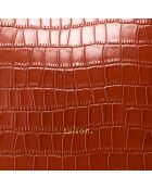 Sac seau Luz en cuir brique - 25x22x10 cm