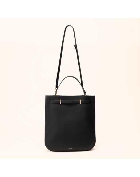 Sac à main Julia en cuir noir - 37,5x34,4x9 cm